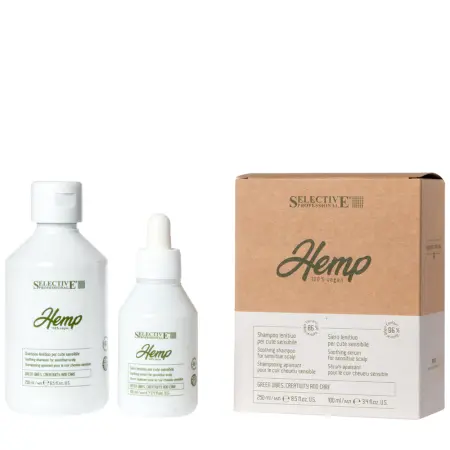 SELECTIVE PROFESSIONAL Набор для волос (шампунь 250 мл + сыворотка 100 мл) LENITIVE HEMP - 1