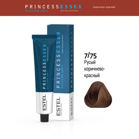 ESTEL PROFESSIONAL 7/75 краска для волос, русый коричнево-красный / ESSEX Princess 60 мл - 2