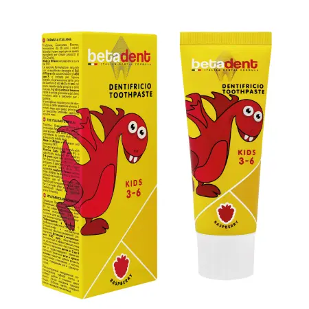BETADENT Паста зубная детская 3-6, малина / BETADENT KIDS 75 мл - 3