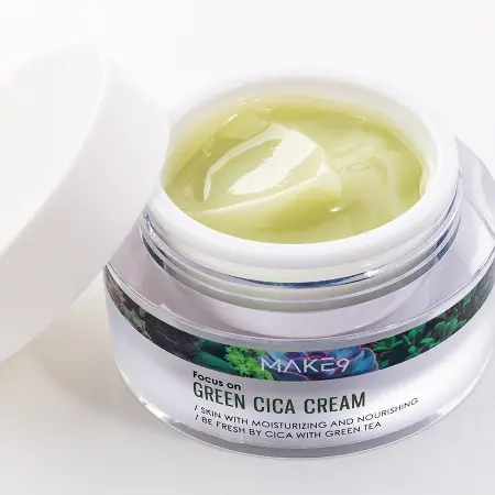MAKE9 Крем успокаивающий для лица c экстрактом центеллы и зеленого чая / CICA CREAM 50 мл - 3