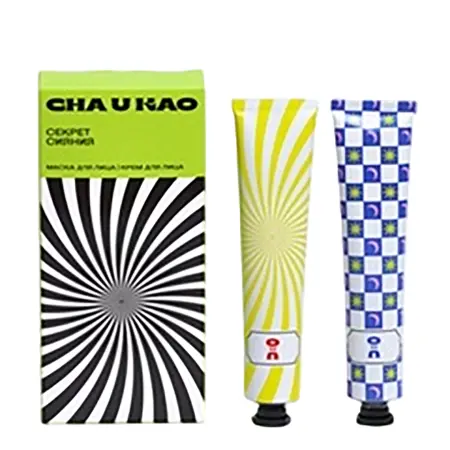 CHA U KAO Набор Секрет сияния (крем для лица 50 мл + маска для лица 50 мл) - 2