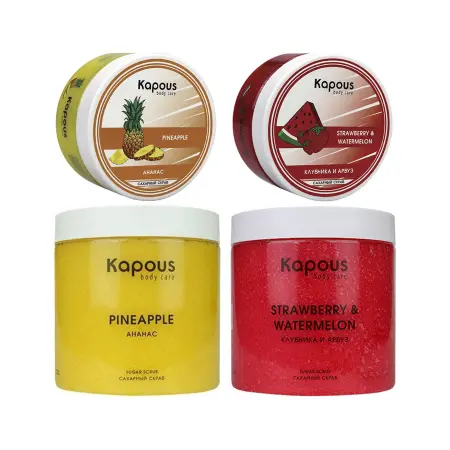 KAPOUS Скраб сахарный Клубника и Арбуз / Body Care 200 мл - 2