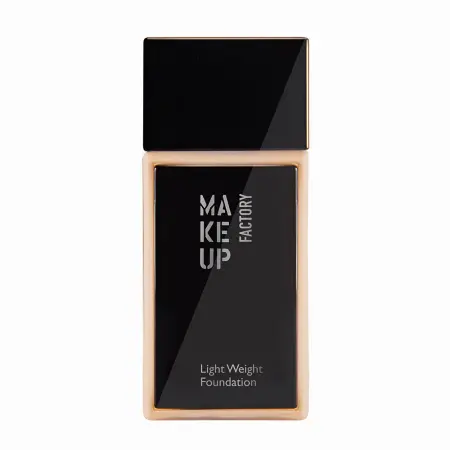MAKE UP FACTORY Основа тональная, тон 10 светлый ванильный / Light Weight Foundation 30 мл - 1