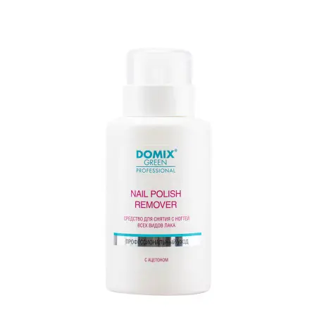 DOMIX Средство с ацетоном для снятия всех видов лака с ногтей, с помпой / Nail Polish Remover With 255 мл - 1