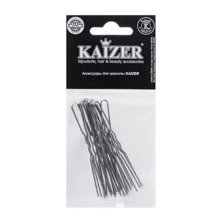 KAIZER Шпилька металлическая, серебро, 80 мм, 15 шт - 2
