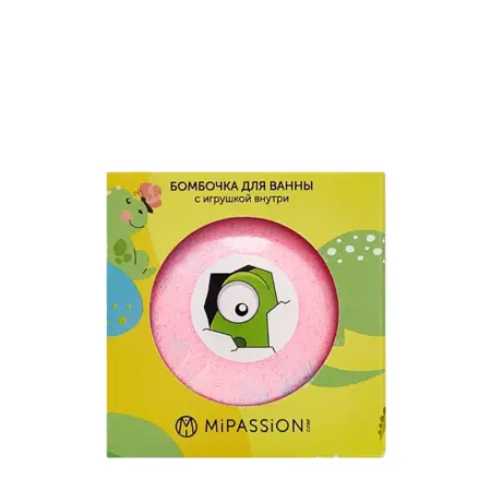 MIPASSIONcorp Бомбочка для ванны с игрушкой, динозаврики / MiPASSiON 130 гр - 1