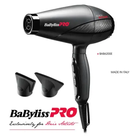 BABYLISS PRO Фен BaByliss Pro BLACK STAR, 2 насадки, 2000Вт - 3