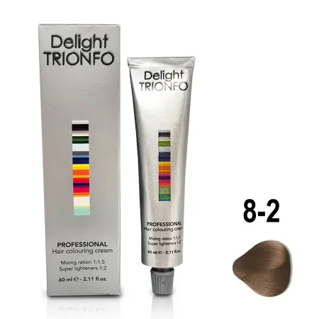 CONSTANT DELIGHT 8-2 крем-краска стойкая для волос, светло-русый пепельный / Delight TRIONFO 60 мл - 2