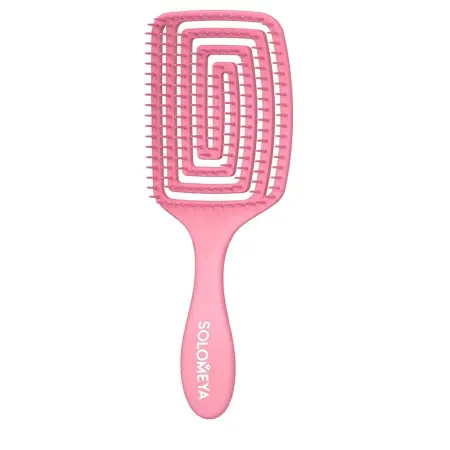 SOLOMEYA Расческа для сухих и влажных волос с ароматом клубники MZ / Wet Detangler Brush Paddle Strawberry - 1