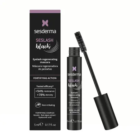 SESDERMA Тушь восстанавливающая для ресниц с эффектом объема и разделения ресниц / SESLASH BLACK 5 мл - 2