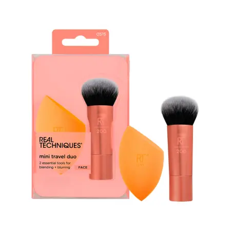 REAL TECHNIQUES Мини-кисть и спонж для макияжа / Real Techniques Mini Travel Duo - 2
