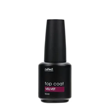 RUNAIL Топ бархатный для гель-лака / TopCoat Velvet 15 мл - 2