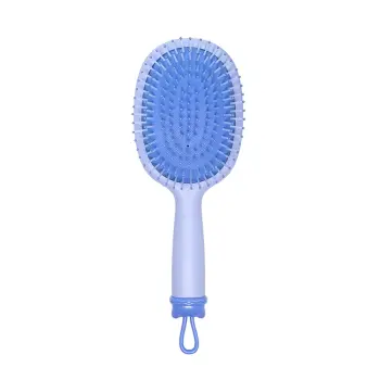 Расческа массажная для волос милый мишка, голубая / Cute Bear Massage Hair Brush Blue