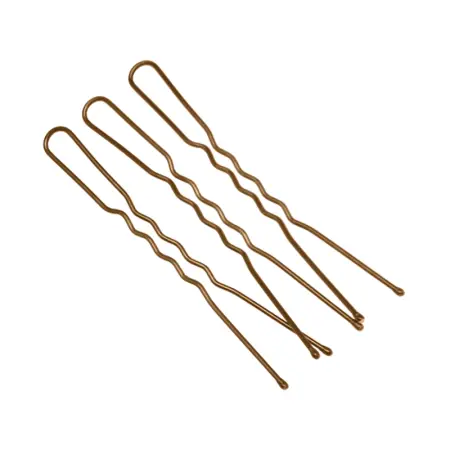 DEWAL PROFESSIONAL Шпильки коричневые, волна 60 мм, 24 шт/уп (на блистере) - 2