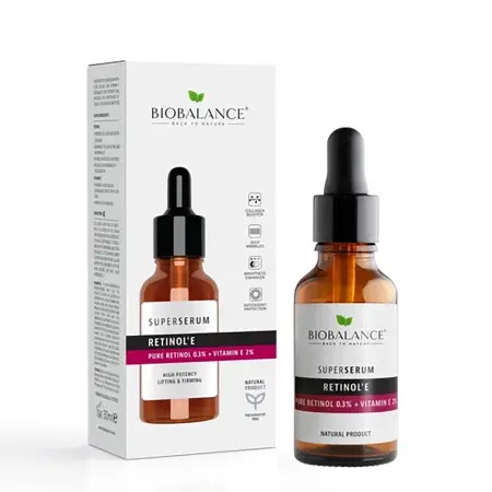 BIOBALANCE Сыворотка для лица с ретинолом 0,3% + витамином Е 2% / SUPER SERUM PURE RETINOL 0,3% + VITAMIN E 2% 30 мл - 2