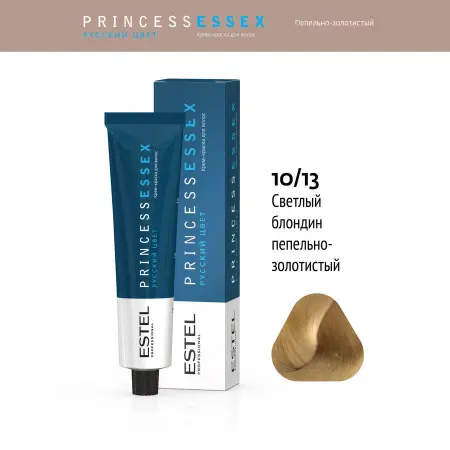 ESTEL PROFESSIONAL 10/13 краска для волос, светлый блондин пепельно-золотистый (солнечный берег) / ESSEX Princess 60 мл - 2