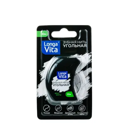 LONGA VITA Нить зубная угольная / Longa Vita - 1