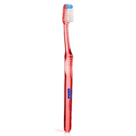 DENTAID Щётка зубная в твердой упаковке Vitis Medium + Зубная паста Vitis Whitening 15 мл - 6