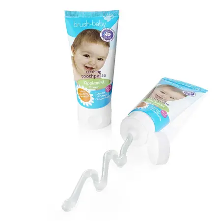 BRUSH-BABY Паста зубная детская для прорезывающихся зубов до 2-х лет, яблоко-мята / Brush Baby 50 мл - 2