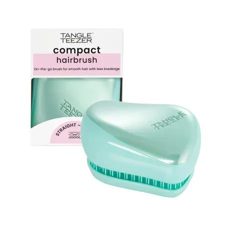 TANGLE TEEZER Расческа для волос / Compact Styler Frosted Teal Chrome - 9