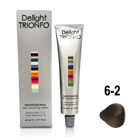 CONSTANT DELIGHT 6-2 крем-краска стойкая для волос, темно-русый пепельный / Delight TRIONFO 60 мл - 2