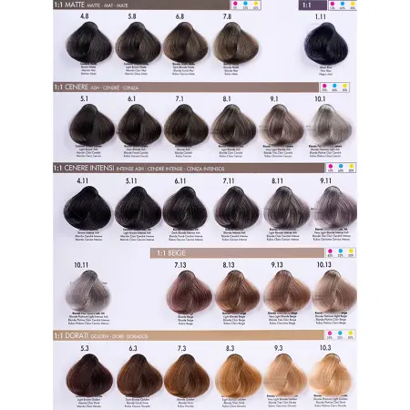 DIKSON 10/13 крем-краска для волос, cветло-платиновый блонд бежевый / Dikson Color Biondo Platino Chiaro Beige 120 мл - 4