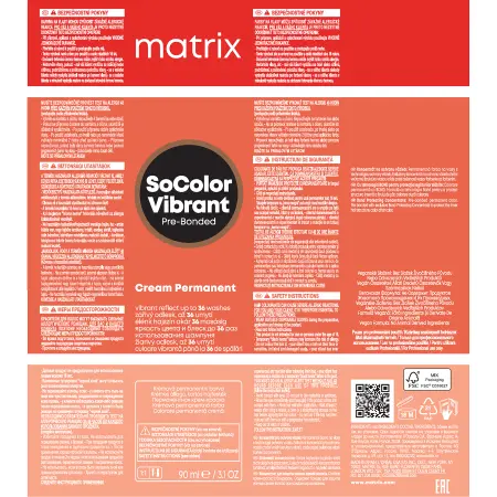 MATRIX 5RV краситель перманентный аммиачный, светлый шатен красно-перламутровый / SoColor Pre-Bonded 90 мл - 4