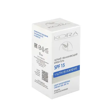KORA Крем-гель увлажняющий легкий SPF 15 50 мл - 4