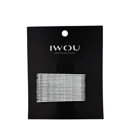 IWOU PROFESSIONAL Невидимки серебро волна 55мм 20 шт - 1