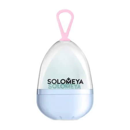 SOLOMEYA Спонж косметический для макияжа меняющий цвет, голубой-розовый / Color Changing blending sponge Blue-pink - 1