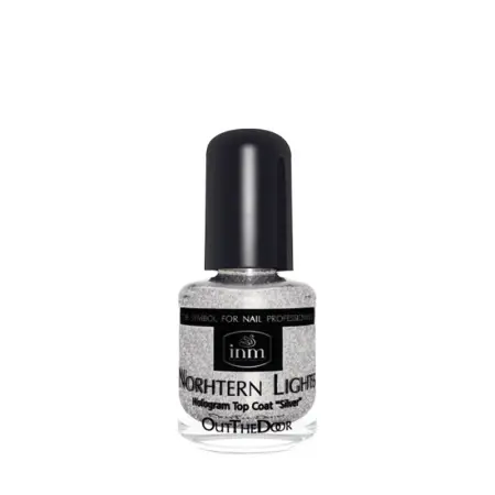 INM Сушка-закрепитель лака голографическая, серебро / Northern Lights Silver 3,5 мл - 1