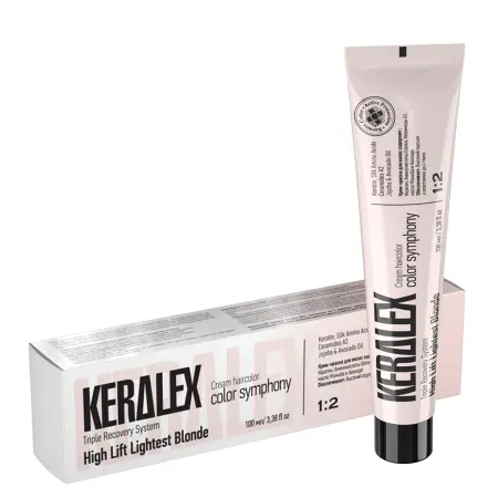 KERALEX 11.22 крем-краска, супер осветляющий блондин интенсивно-пепельный / KERALEX hair color High Lift Lightest Blonde Ash Ash 100 мл - 2