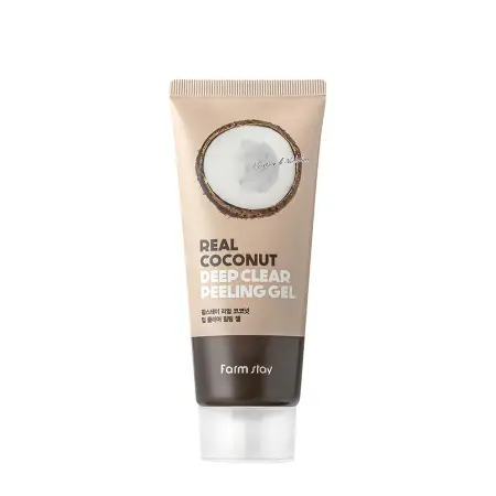 FARMSTAY Гель-скатка отшелушивающая для лица с кокосом / Real Coconut Deep Clear Peeling Gel 100 мл - 1