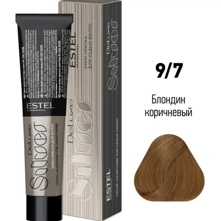 ESTEL PROFESSIONAL 9/7 краска для волос, блондин коричневый / DE LUXE SILVER 60 мл - 2