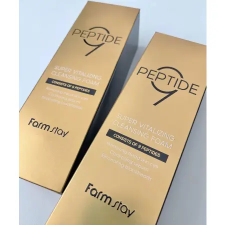 FARMSTAY Пенка для умывания / PEPTIDE 9 SUPER VITALIZING CLEANSING FOAM 180 мл - 2