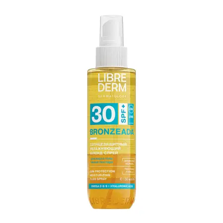 LIBREDERM Спрей-флюид солнцезащитный увлажняющий двухфазный SPF30 / Bronzeada 150 мл - 1