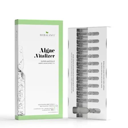 BIOBALANCE Ампулы для лица с экстрактом зеленой водоросли 3% / SUPER AMPOULE ALGAE VITALITY GREEN CAVIAR EXTRACT 3% 10*2 мл - 3