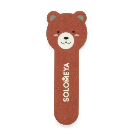 SOLOMEYA Пилка для натуральных и искусственных ногтей Медвежонок, 180/220 / Little Bear Nail File Bear 3 - 1