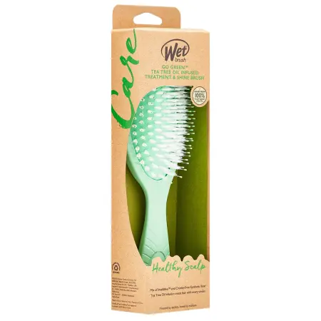 WET BRUSH Щетка-эко для спутанных волос с маслом чайного дерева / GO GREEN TREATMENT AND SHINE - TEA TREE OIL - 5