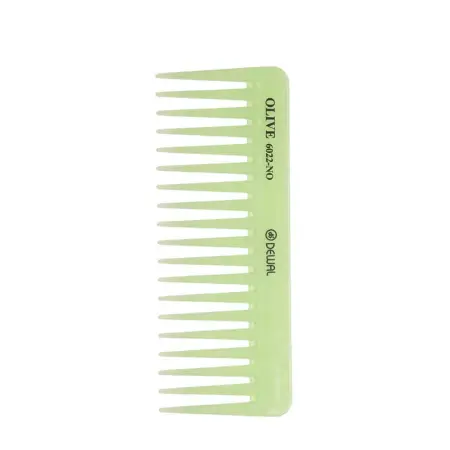 DEWAL PROFESSIONAL Гребень Olive моделирующий, редкозубый (зеленый) 15,5 см - 2