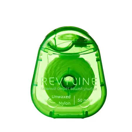 REVYLINE Нить зубная невощеная, нейлон, 50 м, зеленая / Revyline - 2