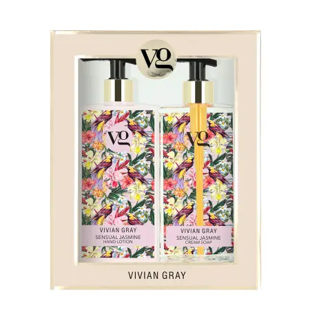 VIVIAN GRAY Набор для рук Чувственный жасмин (крем-мыло 350 мл + лосьон 350 мл) Vivian Gray Set Sensual Jasmine - 1