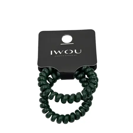 IWOU PROFESSIONAL Резинка пружинка Глянец зеленая 2шт - 1