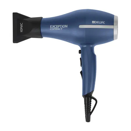 DEWAL PROFESSIONAL Фен Exception Compact 2200 компактный синий, ионизация, 2 насадки, 2200 Вт - 1