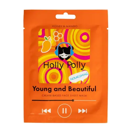 HOLLY POLLY Маска тканевая для лица, питающая, на кремовой основе с медом и манго / Holly Polly Young and Beautiful 22 гр - 1