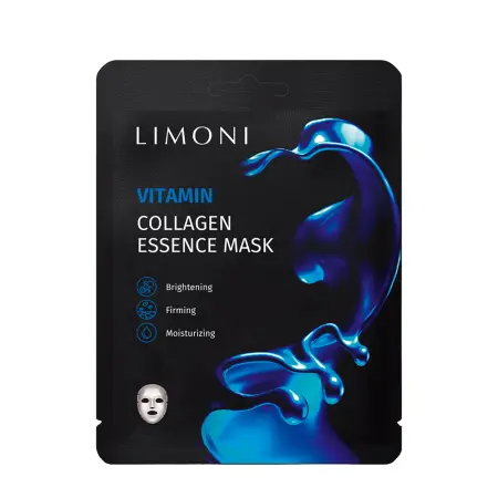 LIMONI Маска тканевая витаминизирующая с коллагеном для лица / Vitamin Collagen Essence Mask 23 гр - 1