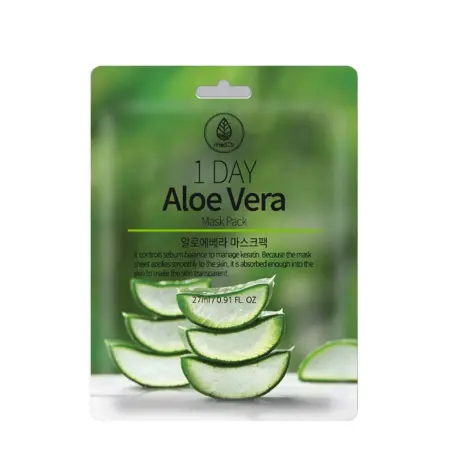 MED:B Маска тканевая с экстрактом алоэ вера / Med B 1 Day Aloe Vera Mask Pack 27 мл - 1