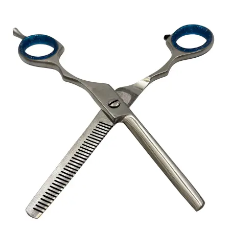 IWOU PROFESSIONAL Ножницы парикмахерские филировочные 6,0 с бирюзовыми ручками - 6