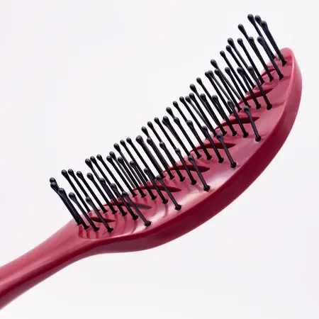 BOUTICLE Щетка продувная профессиональная для укладки волос феном, бордовая / TUNNEL HAIR BRUSH - 2