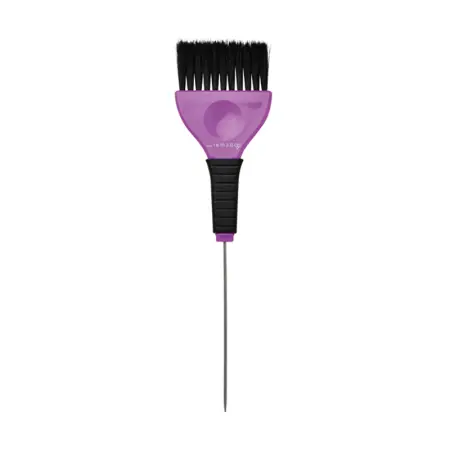 DEWAL PROFESSIONAL Кисть для окрашивания со спицей, широкая черная с фиолетовым, с черной прямой щетиной 50 мм - 1